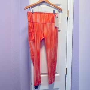 NWT Icebreaker fastray II 260 25in legging tight- merino wool, coral, Medium